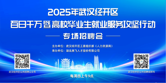 本周招聘会丨2025年武汉经开区百日千万暨高校毕业生就业服务攻坚行动专场招聘会